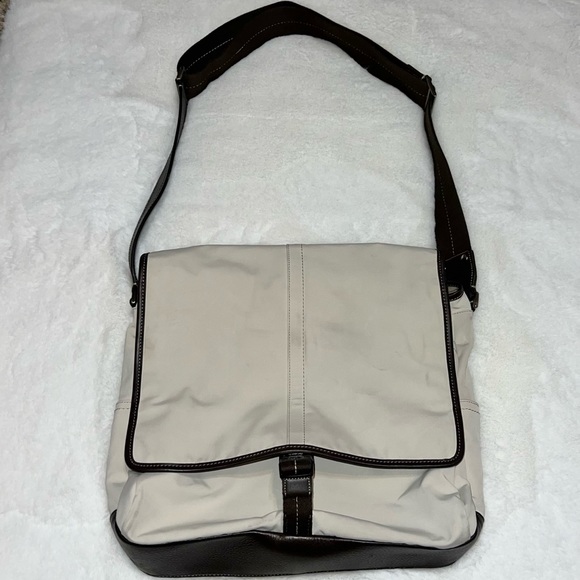 Coach Handbags - Coach Transatlantic Map Messenger Bag Khaki